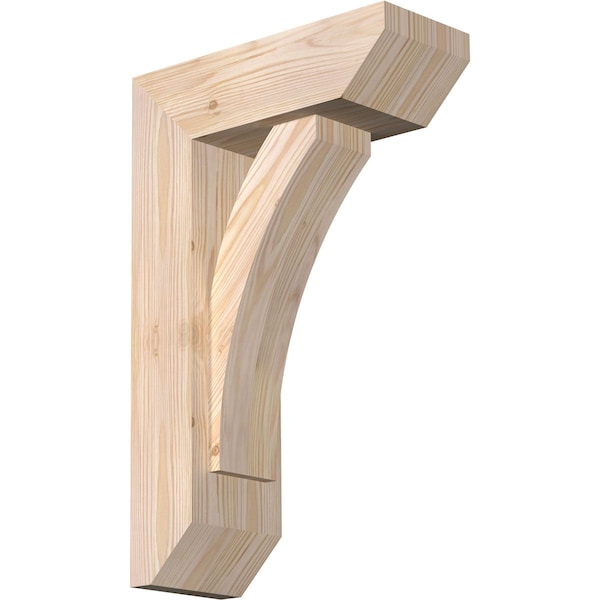 Ekena Millwork Thorton Slat Smooth Bracket w/ Offset Brace, Douglas Fir, 5 1/2"W x 14"D x 22"H BKT0604X14X22THR06SDF - main